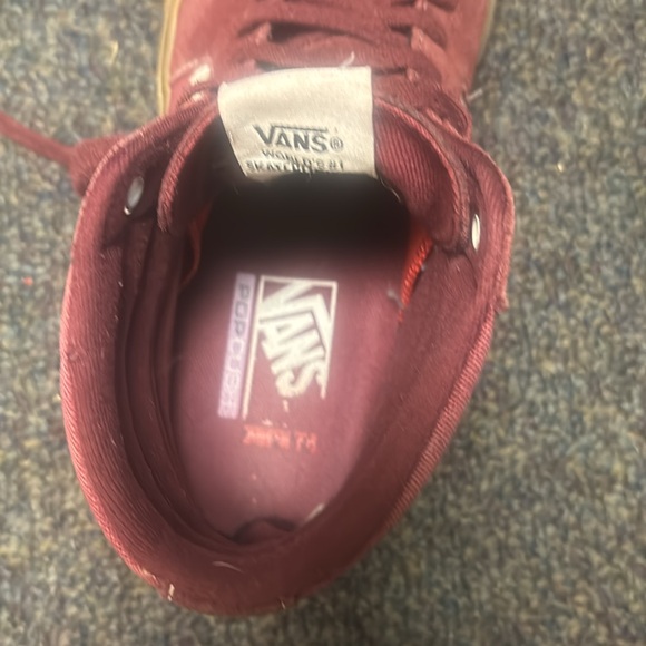Vans Mens Sk8-Hi Maroon/Gum SZ.8 - Picture 7 of 12